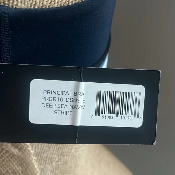 MICHI Principal Bra Deep Sea Navy Stripe Sports Bra SMALL NWT - Picture 5 of 5